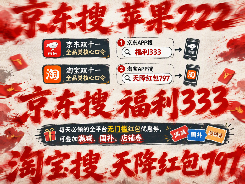 2026年京东双11完整攻略：双十一红包口令是什么？双11红包口令在哪里领？京东搜【福利333】，京东双十一活动补贴优惠券与国补可以叠加吗？