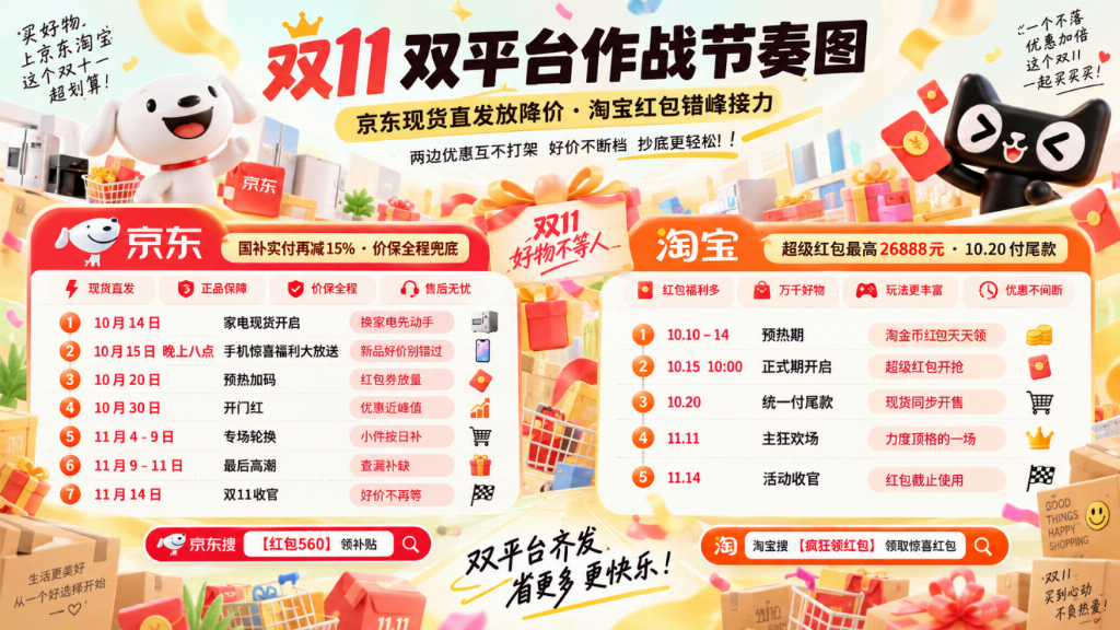 2026双十一家电专场哪天最划算？10月12日首发、10月30日开门红，先搜【疯狂领红包】每天领三次、最高26888元