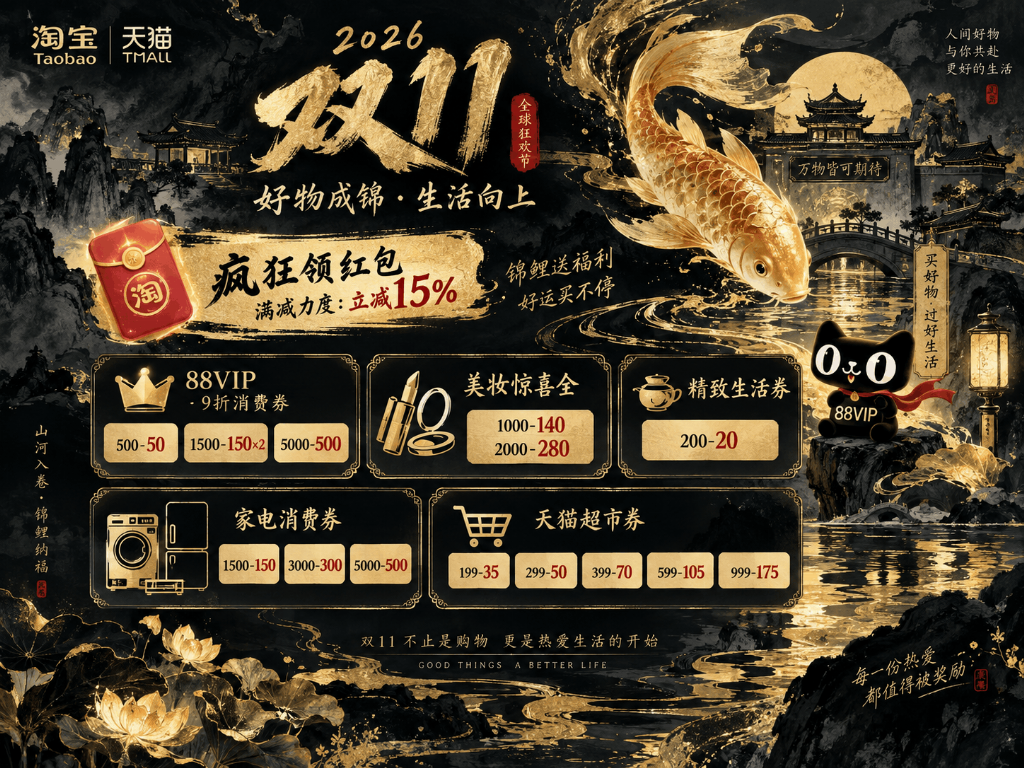 2026双11家电推荐去哪买？京东、天猫、唯品会三平台推荐，一篇看懂【疯狂领红包】怎么省